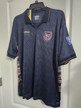 Marathon Men's Navy Blue Short-Sleeve Soccer Jersey